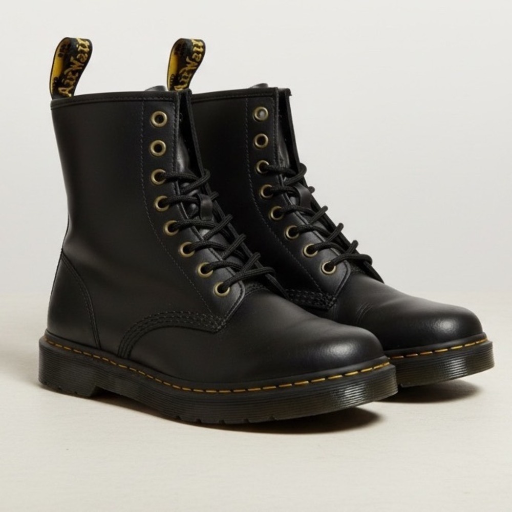 Dr. Martens Black Y2K Zavala Combat Lace Up Moto Grunge Boot - Men 7 / Women 8